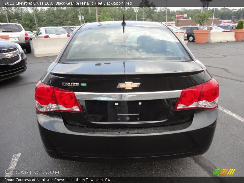 Black Granite Metallic / Jet Black/Sport Red 2011 Chevrolet Cruze ECO