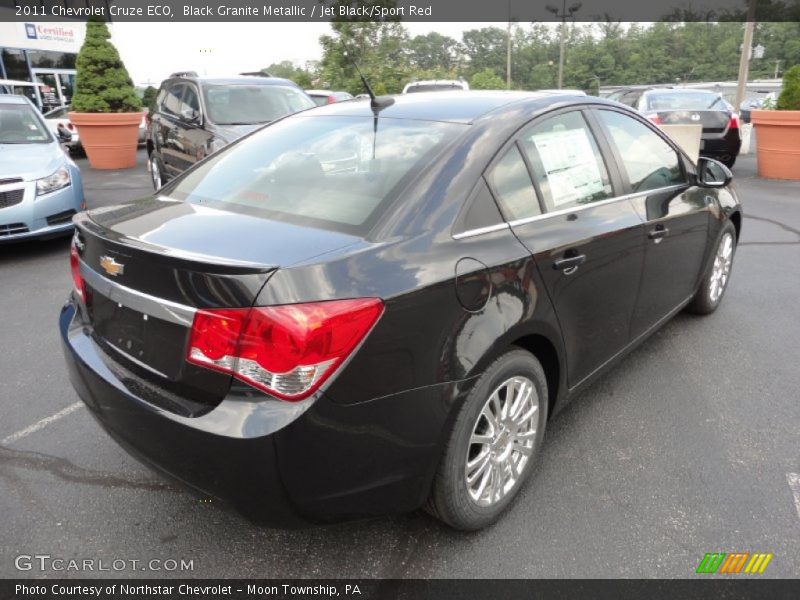 Black Granite Metallic / Jet Black/Sport Red 2011 Chevrolet Cruze ECO