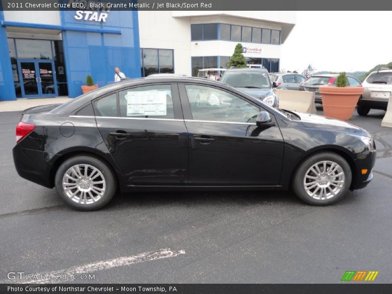 Black Granite Metallic / Jet Black/Sport Red 2011 Chevrolet Cruze ECO