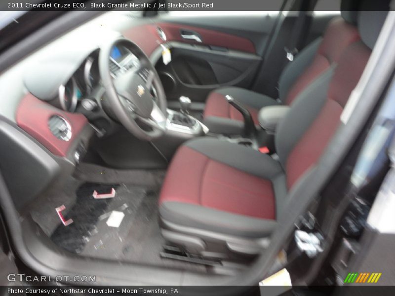 Black Granite Metallic / Jet Black/Sport Red 2011 Chevrolet Cruze ECO