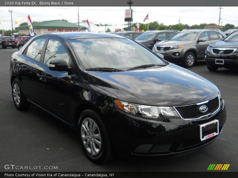 Ebony Black / Stone 2010 Kia Forte EX