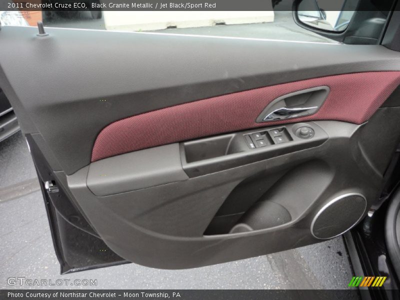Black Granite Metallic / Jet Black/Sport Red 2011 Chevrolet Cruze ECO