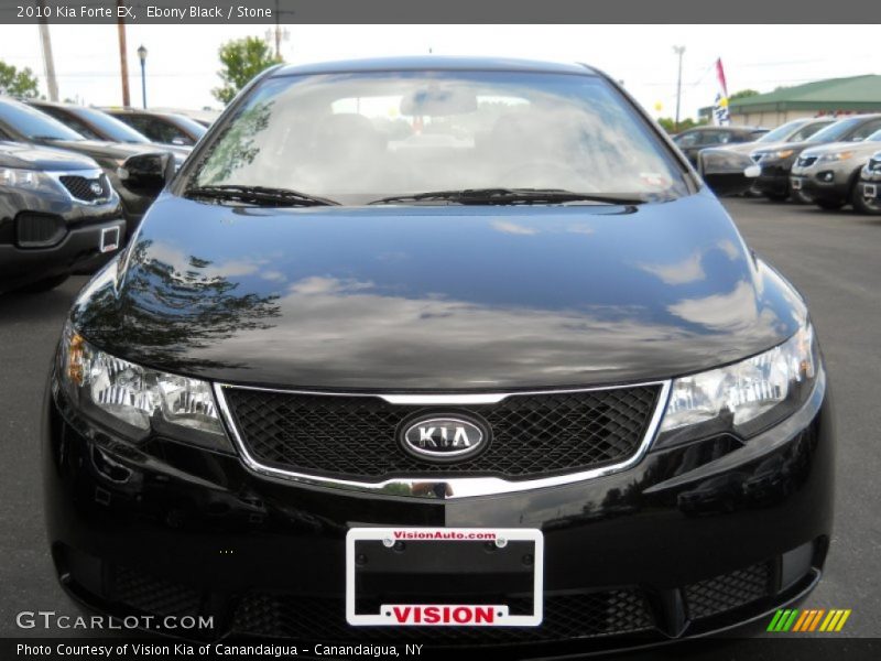 Ebony Black / Stone 2010 Kia Forte EX