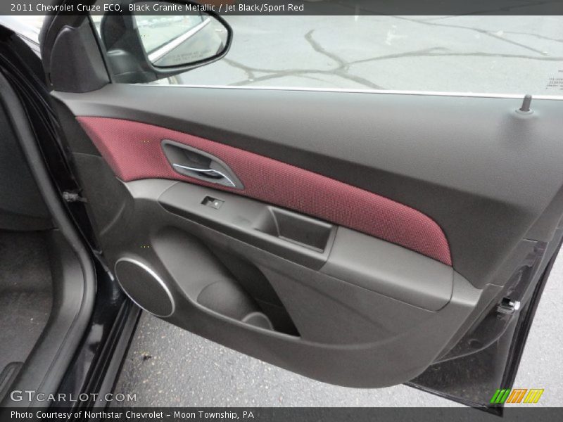 Black Granite Metallic / Jet Black/Sport Red 2011 Chevrolet Cruze ECO