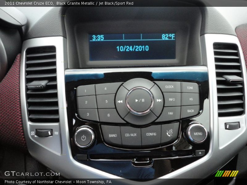 Black Granite Metallic / Jet Black/Sport Red 2011 Chevrolet Cruze ECO