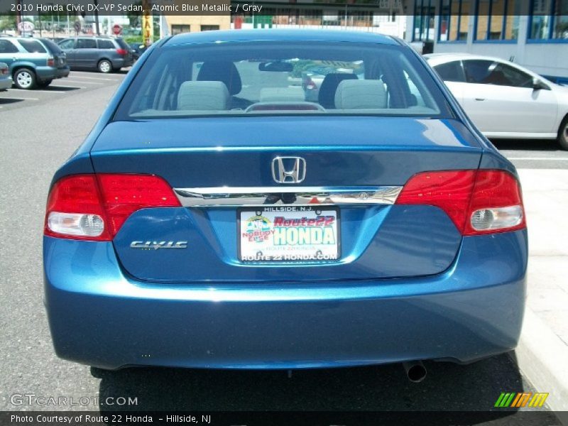 Atomic Blue Metallic / Gray 2010 Honda Civic DX-VP Sedan