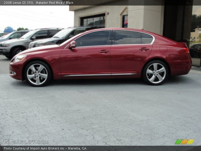 Matador Red Mica / Black 2008 Lexus GS 350