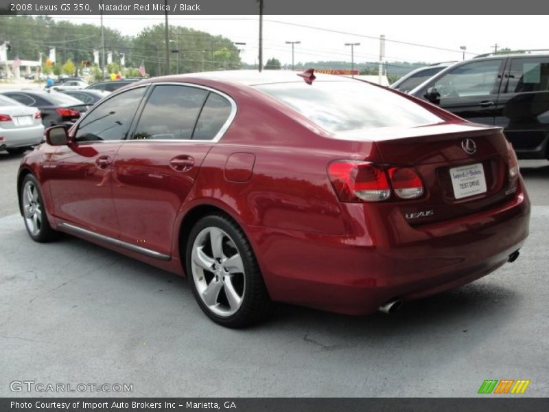 Matador Red Mica / Black 2008 Lexus GS 350