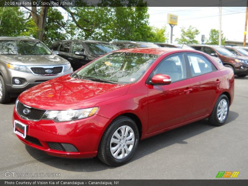 Spicy Red / Stone 2010 Kia Forte EX