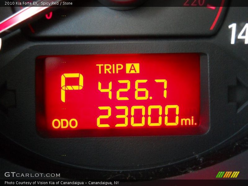 Spicy Red / Stone 2010 Kia Forte EX