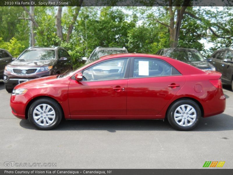 Spicy Red / Stone 2010 Kia Forte EX