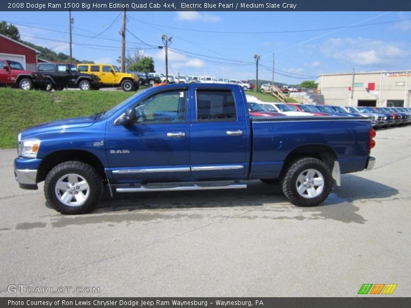 Electric Blue Pearl / Medium Slate Gray 2008 Dodge Ram 1500 Big Horn Edition Quad Cab 4x4