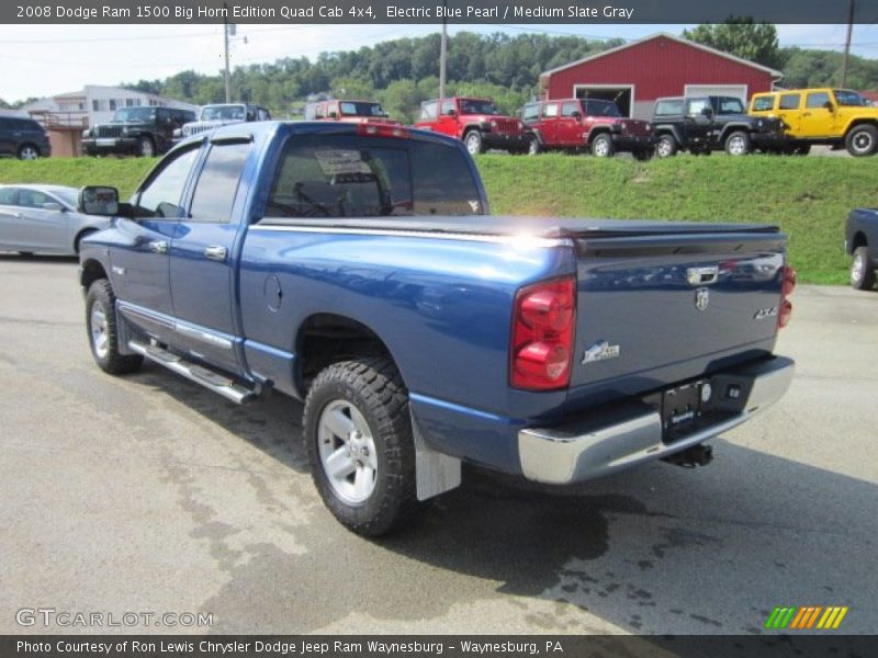 Electric Blue Pearl / Medium Slate Gray 2008 Dodge Ram 1500 Big Horn Edition Quad Cab 4x4