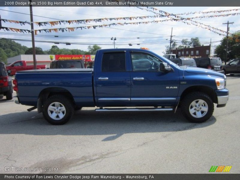 Electric Blue Pearl / Medium Slate Gray 2008 Dodge Ram 1500 Big Horn Edition Quad Cab 4x4