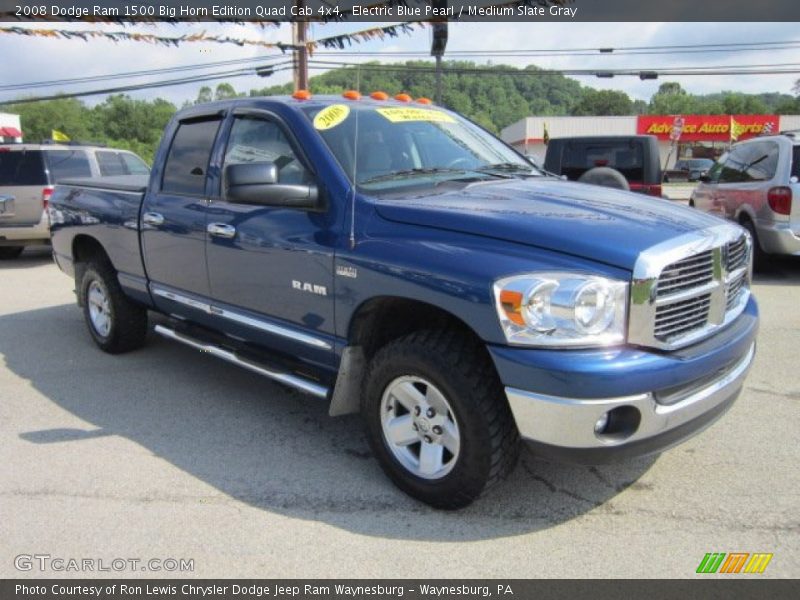 Electric Blue Pearl / Medium Slate Gray 2008 Dodge Ram 1500 Big Horn Edition Quad Cab 4x4