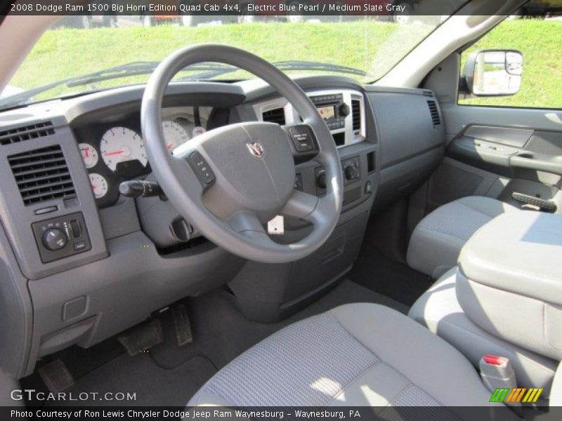 Electric Blue Pearl / Medium Slate Gray 2008 Dodge Ram 1500 Big Horn Edition Quad Cab 4x4