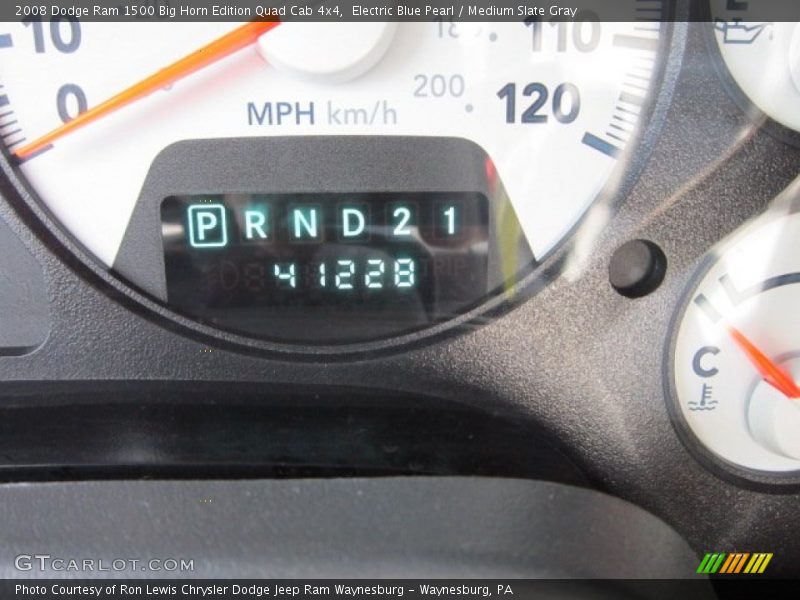 Electric Blue Pearl / Medium Slate Gray 2008 Dodge Ram 1500 Big Horn Edition Quad Cab 4x4