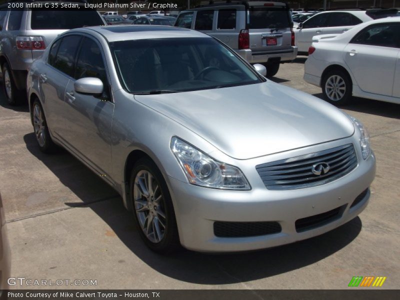 Liquid Platinum Silver / Graphite 2008 Infiniti G 35 Sedan