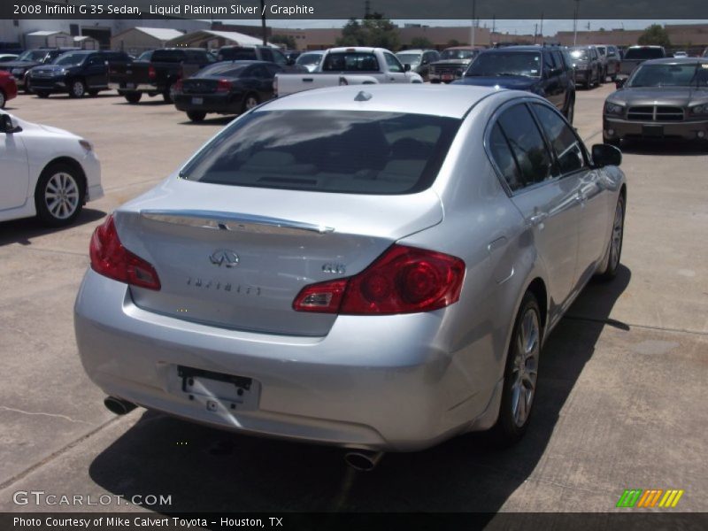 Liquid Platinum Silver / Graphite 2008 Infiniti G 35 Sedan