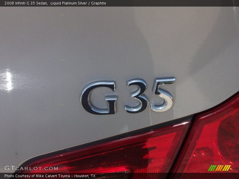 Liquid Platinum Silver / Graphite 2008 Infiniti G 35 Sedan