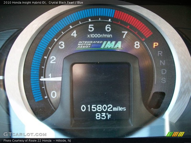 Crystal Black Pearl / Blue 2010 Honda Insight Hybrid EX