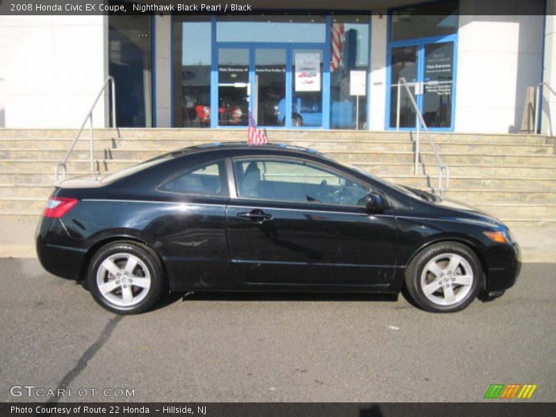 Nighthawk Black Pearl / Black 2008 Honda Civic EX Coupe