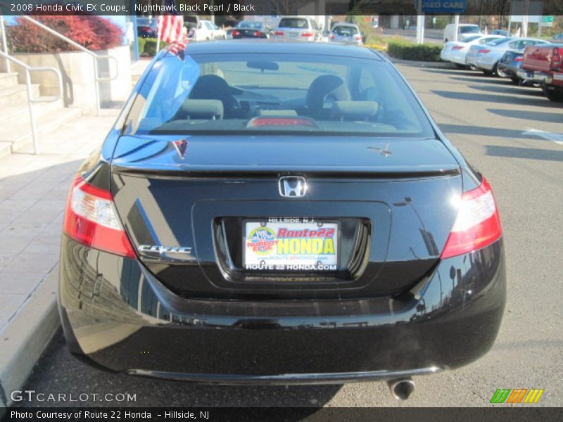 Nighthawk Black Pearl / Black 2008 Honda Civic EX Coupe
