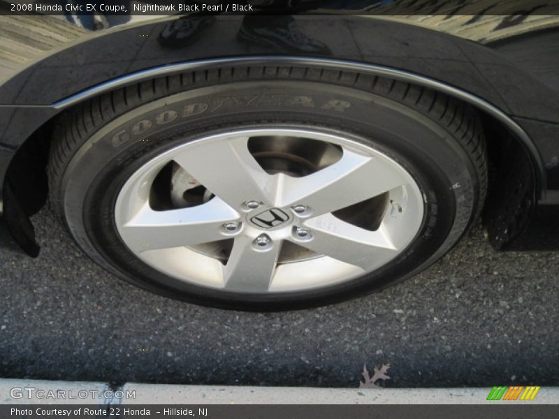 Nighthawk Black Pearl / Black 2008 Honda Civic EX Coupe