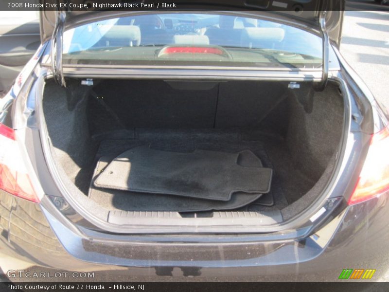 Nighthawk Black Pearl / Black 2008 Honda Civic EX Coupe