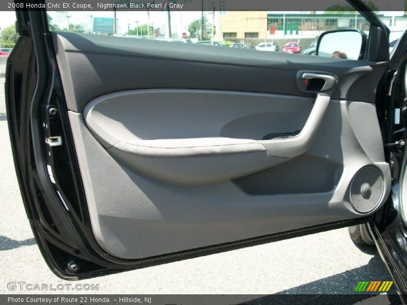Nighthawk Black Pearl / Gray 2008 Honda Civic EX Coupe