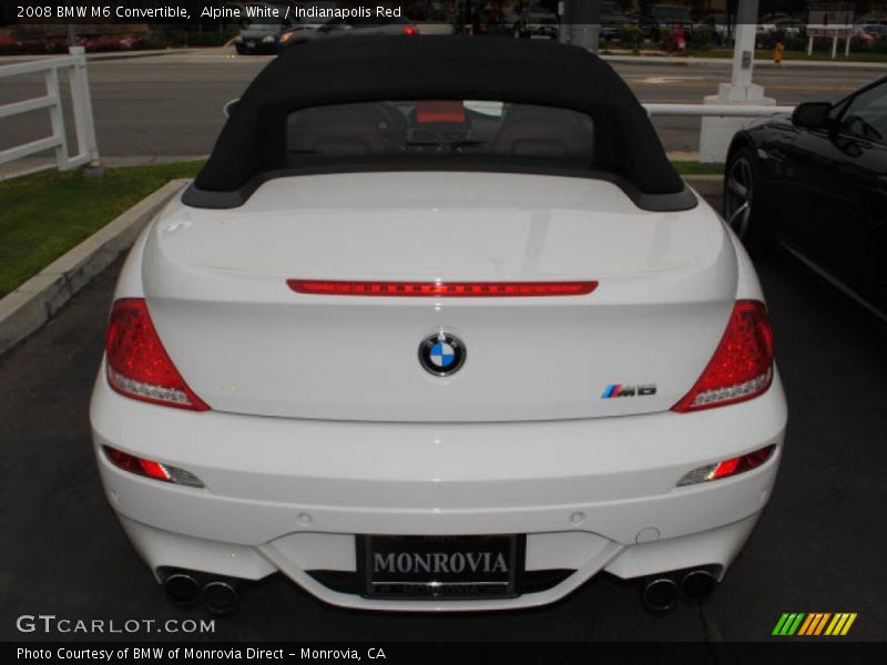 Alpine White / Indianapolis Red 2008 BMW M6 Convertible