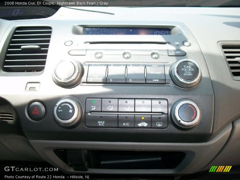 Nighthawk Black Pearl / Gray 2008 Honda Civic EX Coupe