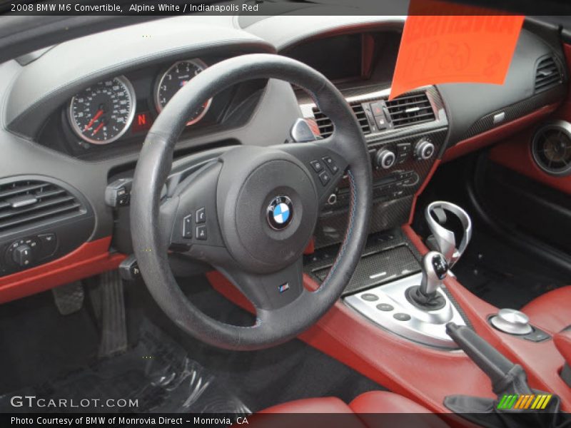 Alpine White / Indianapolis Red 2008 BMW M6 Convertible