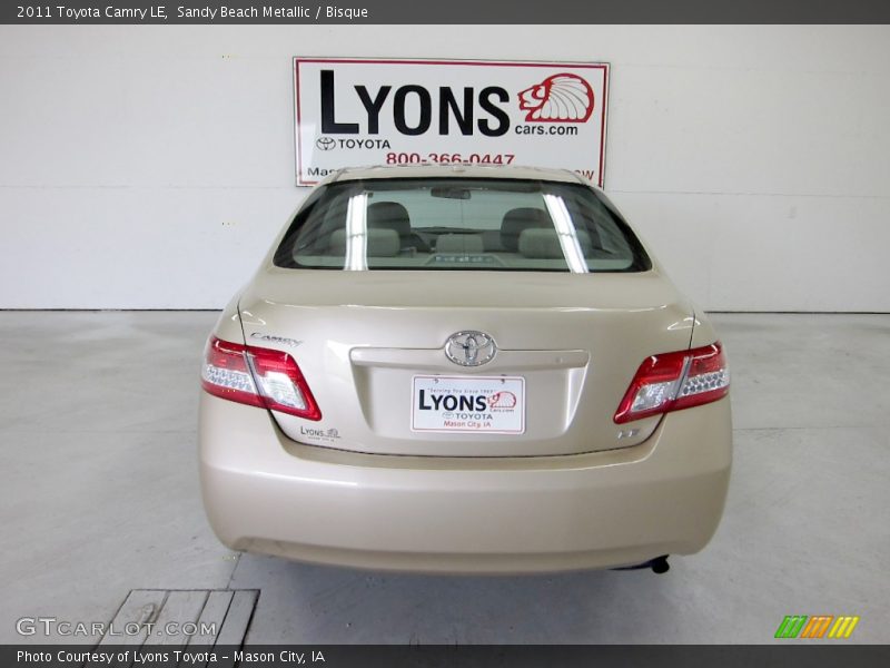 Sandy Beach Metallic / Bisque 2011 Toyota Camry LE