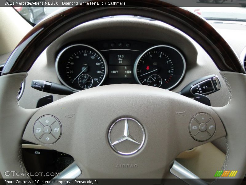 Diamond White Metallic / Cashmere 2011 Mercedes-Benz ML 350