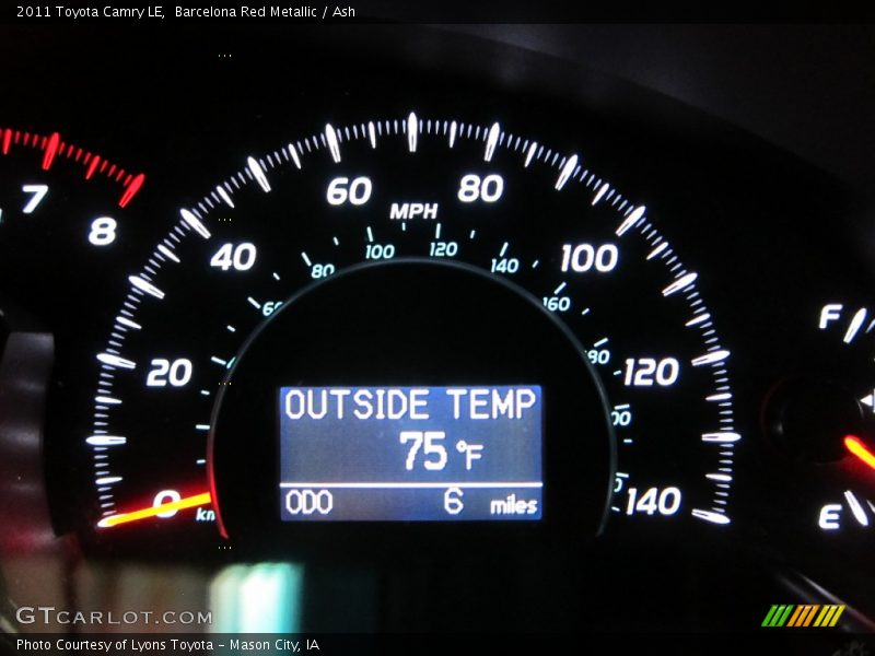 Barcelona Red Metallic / Ash 2011 Toyota Camry LE