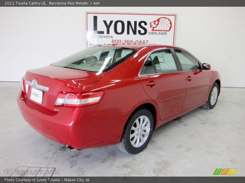 Barcelona Red Metallic / Ash 2011 Toyota Camry LE