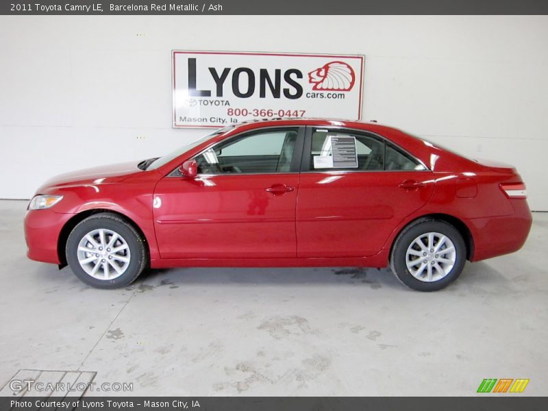 Barcelona Red Metallic / Ash 2011 Toyota Camry LE