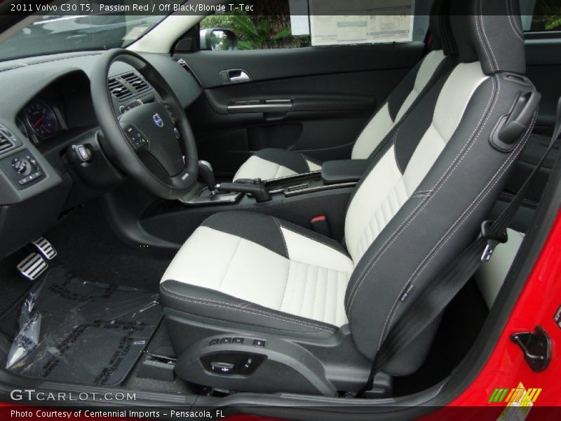  2011 C30 T5 Off Black/Blonde T-Tec Interior