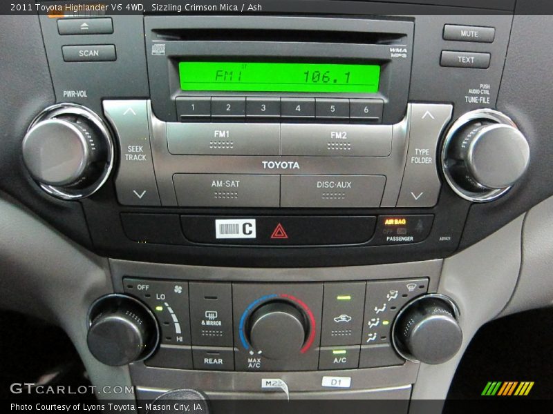 Sizzling Crimson Mica / Ash 2011 Toyota Highlander V6 4WD