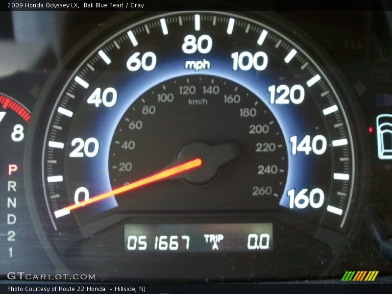 Bali Blue Pearl / Gray 2009 Honda Odyssey LX
