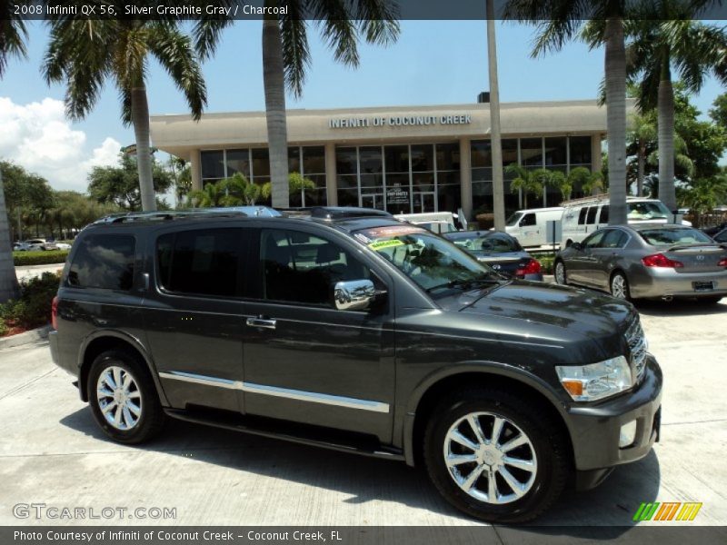 Silver Graphite Gray / Charcoal 2008 Infiniti QX 56