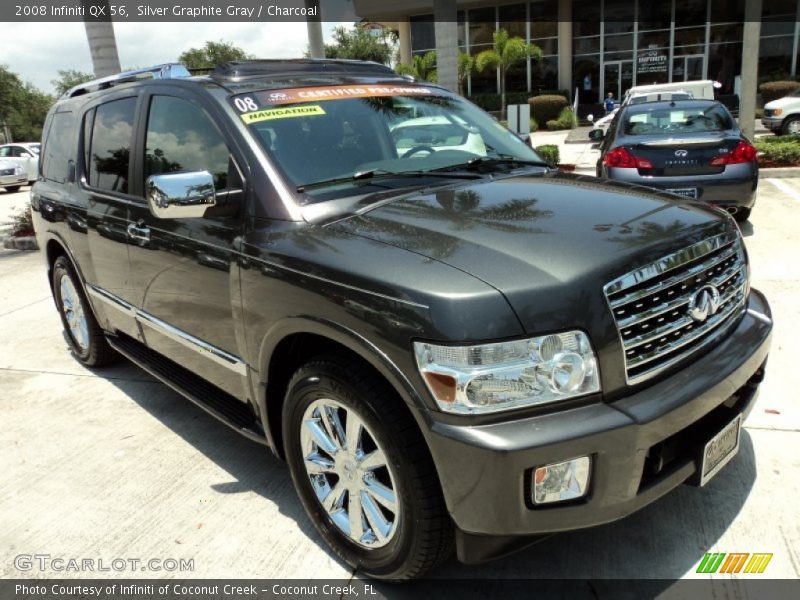 Silver Graphite Gray / Charcoal 2008 Infiniti QX 56