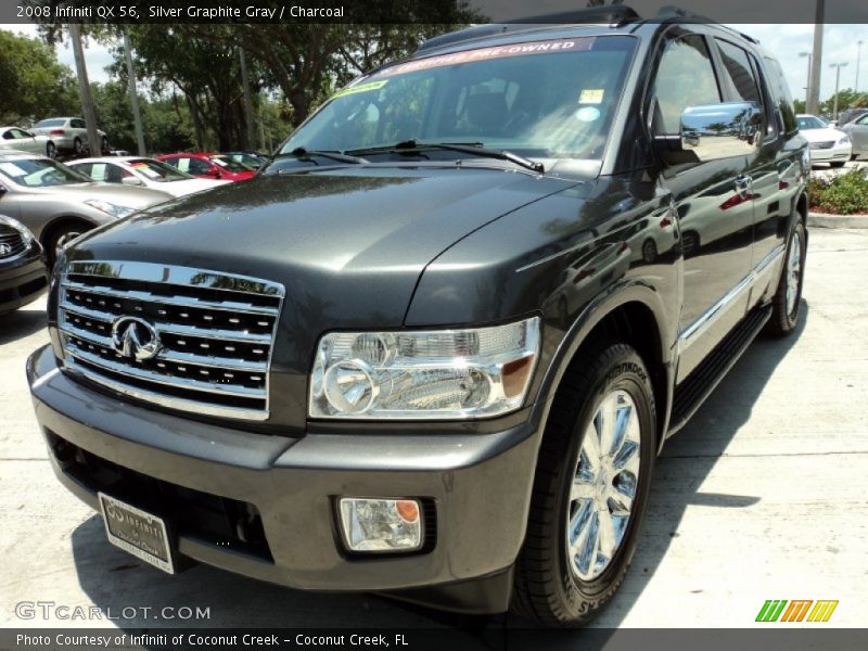 Silver Graphite Gray / Charcoal 2008 Infiniti QX 56