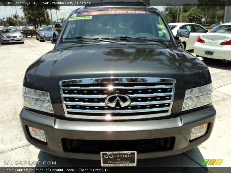 Silver Graphite Gray / Charcoal 2008 Infiniti QX 56