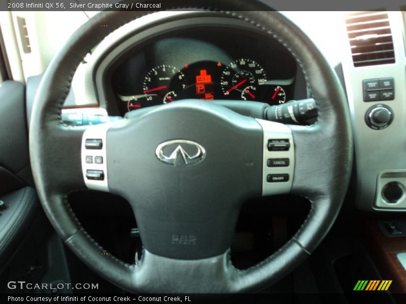 Silver Graphite Gray / Charcoal 2008 Infiniti QX 56