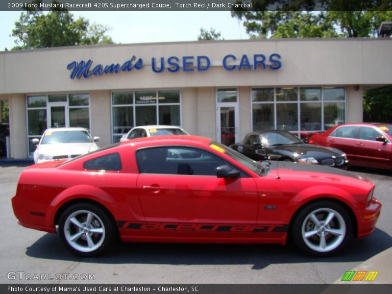 Torch Red / Dark Charcoal 2009 Ford Mustang Racecraft 420S Supercharged Coupe