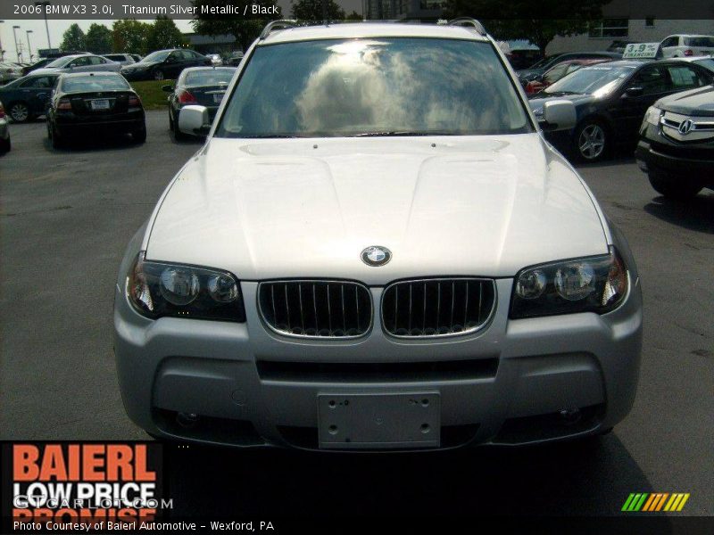 Titanium Silver Metallic / Black 2006 BMW X3 3.0i