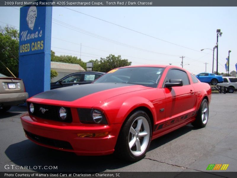 Torch Red / Dark Charcoal 2009 Ford Mustang Racecraft 420S Supercharged Coupe