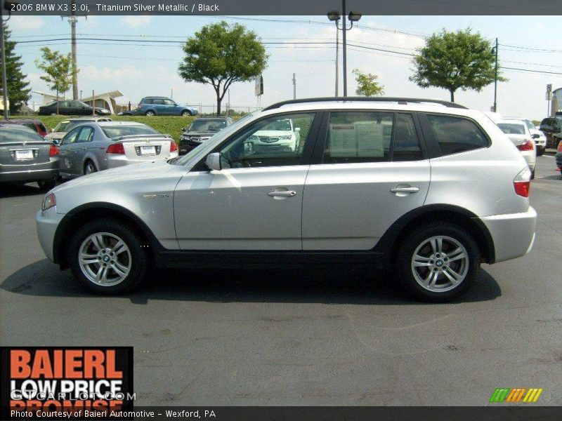 Titanium Silver Metallic / Black 2006 BMW X3 3.0i